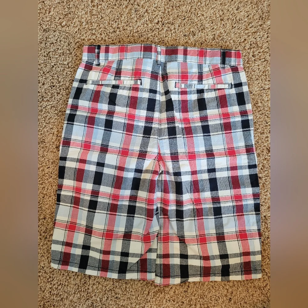 The Children's Place Youth Checkered Shorts - Red, Black, White
